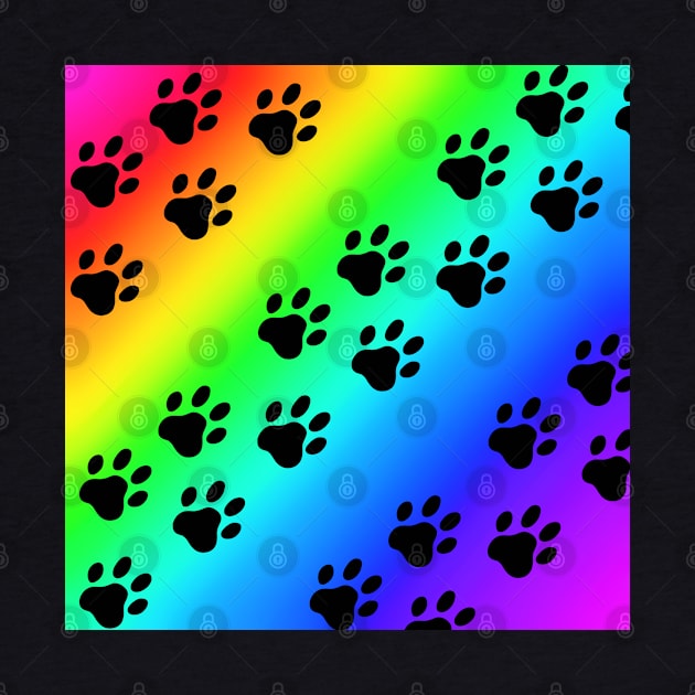 Rainbow paw prints by MelanieJeyakkumar